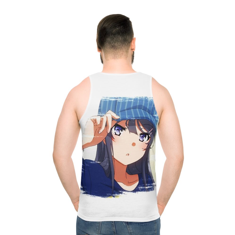 Mai Sakurajima Anime Unisex Tank Top - men back