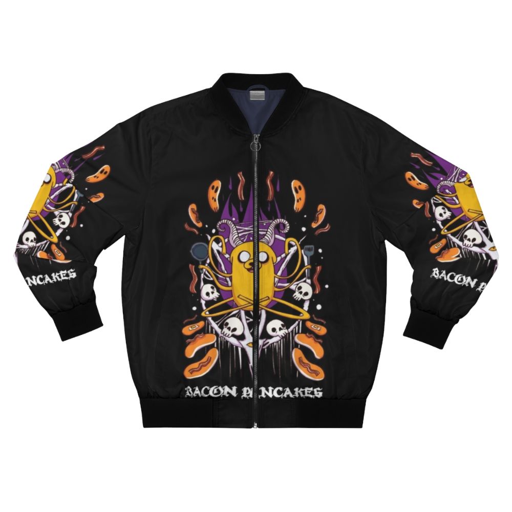 Bacon Pancakes Adventure Time Satanic Metal Bomber Jacket