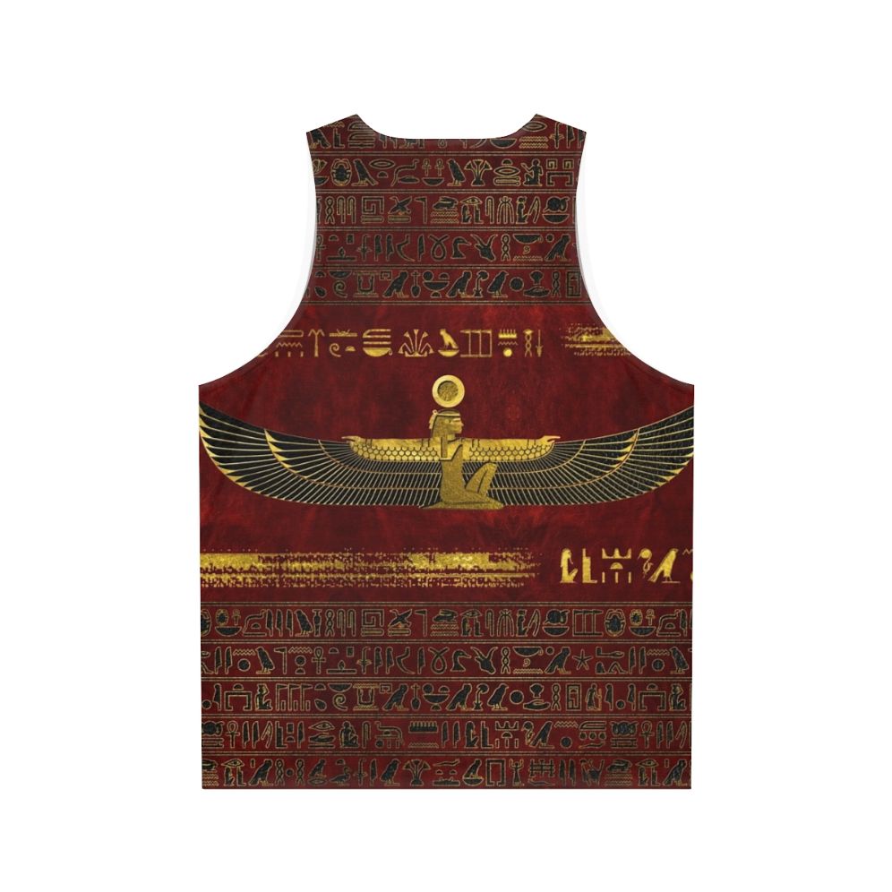 Unisex tank top with ancient Egyptian gold ornament design - Back