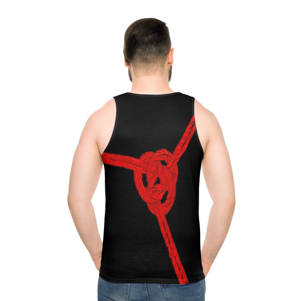 Tri Hex Unisex Tank Top for Rope Bondage and BDSM - men back