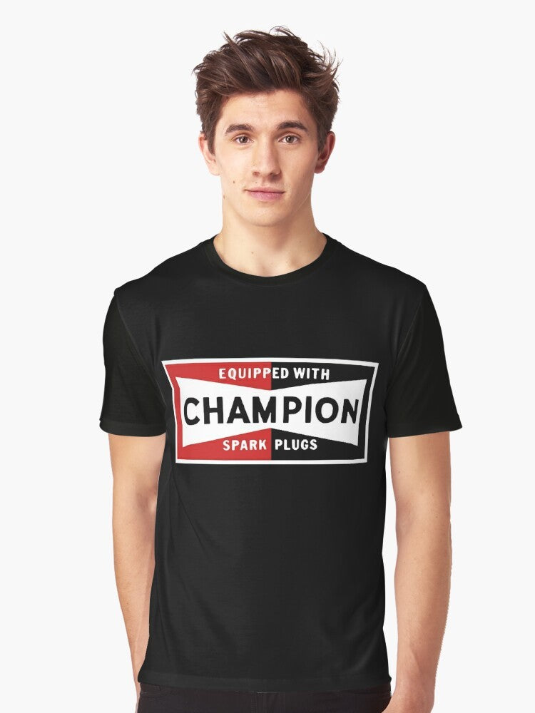 Vintage Champion Spark Plugs Hot Rod Graphic T-Shirt - Men