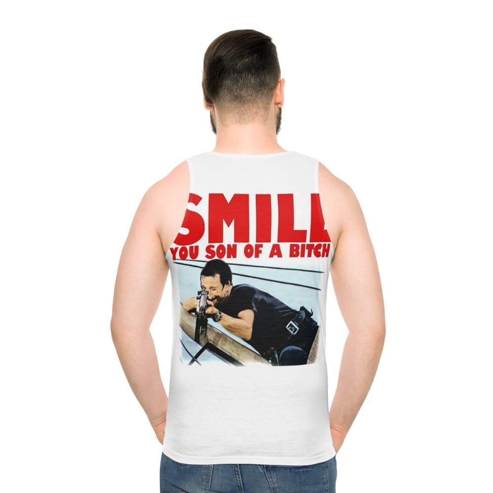 Smile Unisex Tank Top Inspired by the Movie Jaws - men back