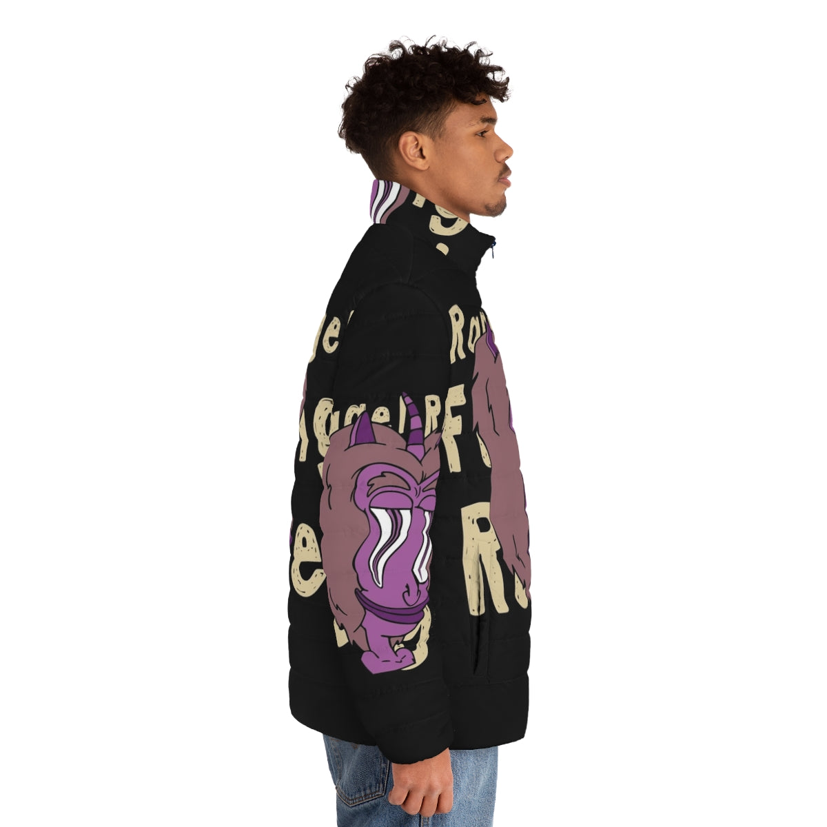 Big Mouth Hormone Monster Puffer Jacket - men side right