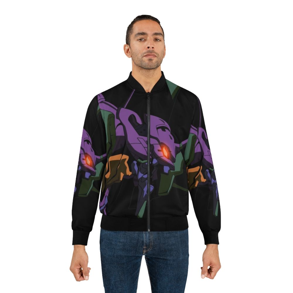 Neon Genesis Evangelion Evangelion Unit-01 Bomber Jacket with Mecha Design - Lifestyle