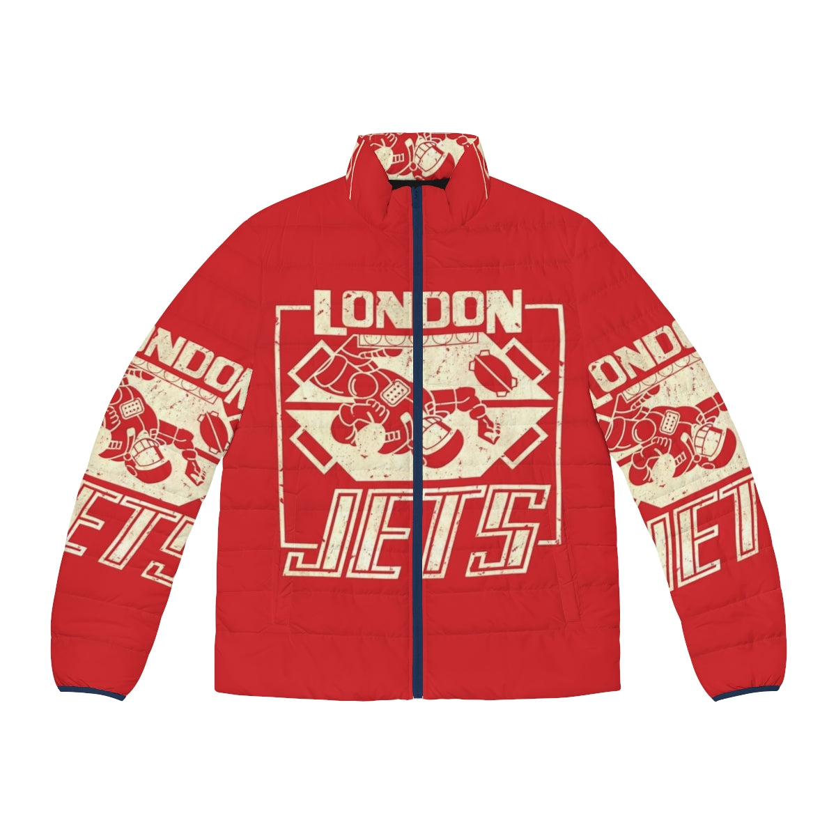 Red Dwarf London Jets Puffer Jacket - Retro Sci-Fi TV Inspired Cult Classic Puffer Jacket