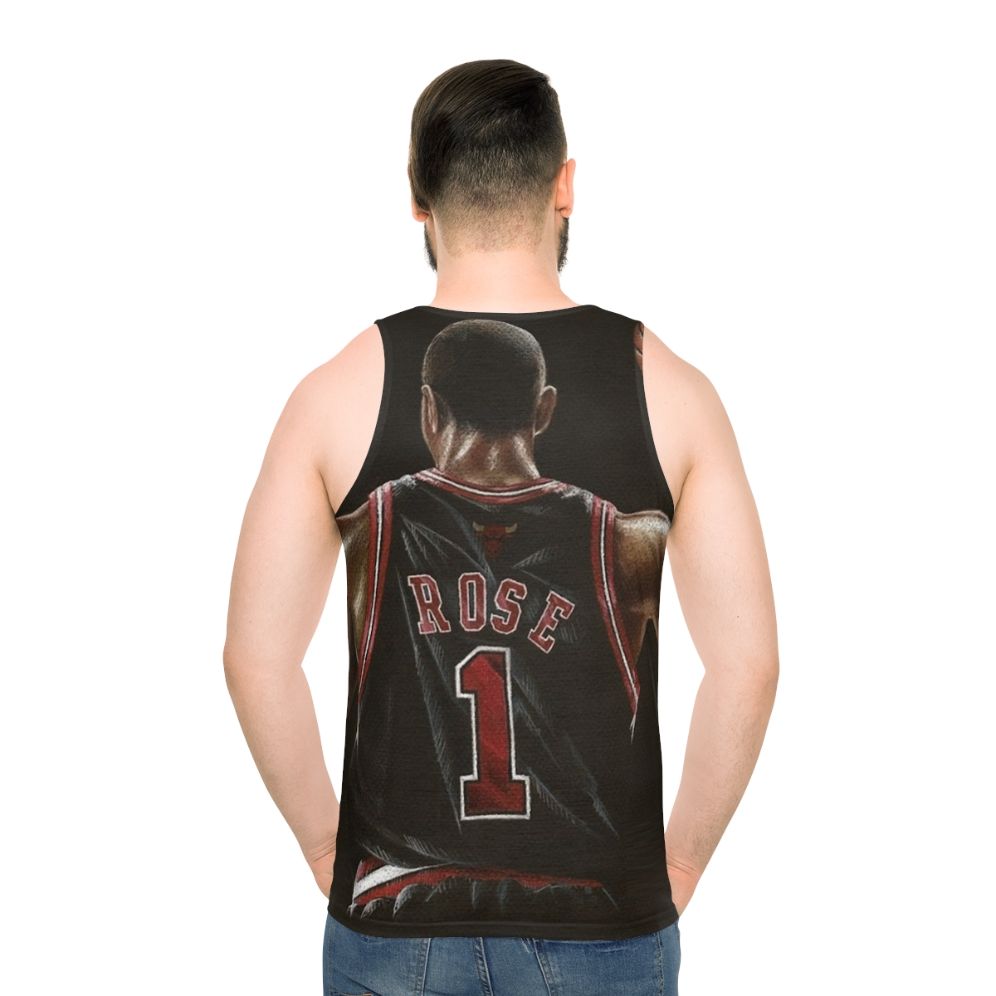 Derrick Rose Unisex Basketball Tank Top - men back