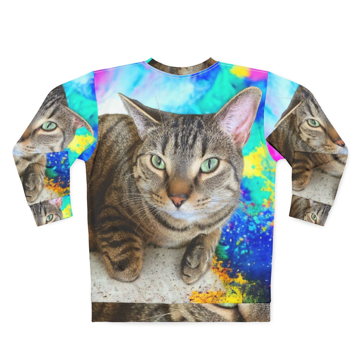 Psychedelic tie dye pattern sweatshirt - Back