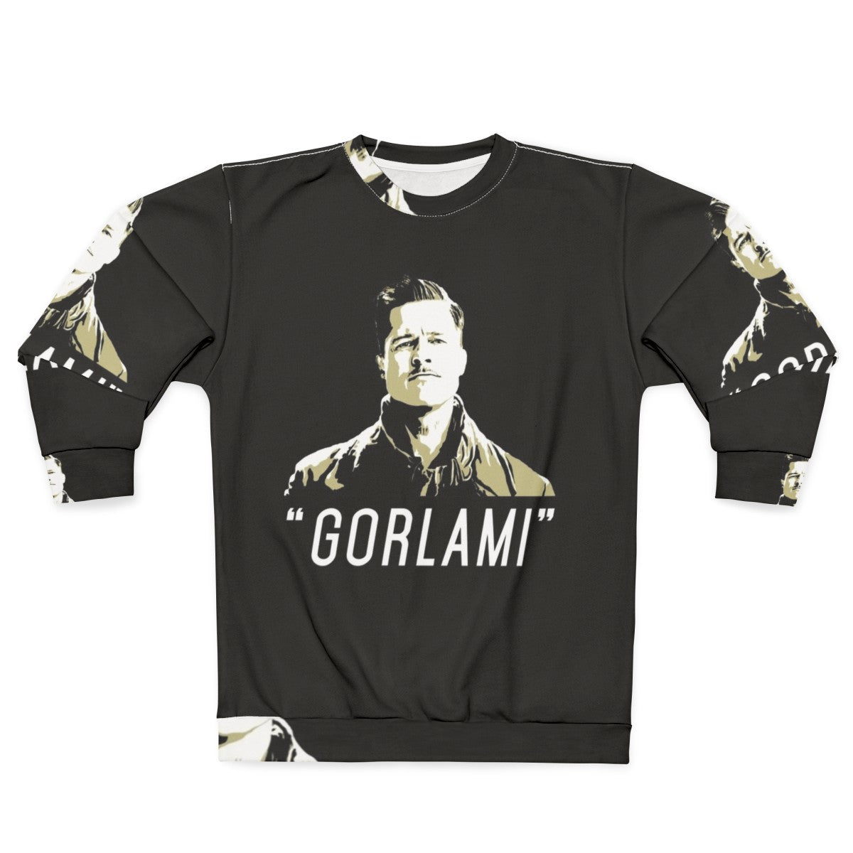 Gorlami Sweatshirt with Brad Pitt Inglorious Basterds Inspired Design