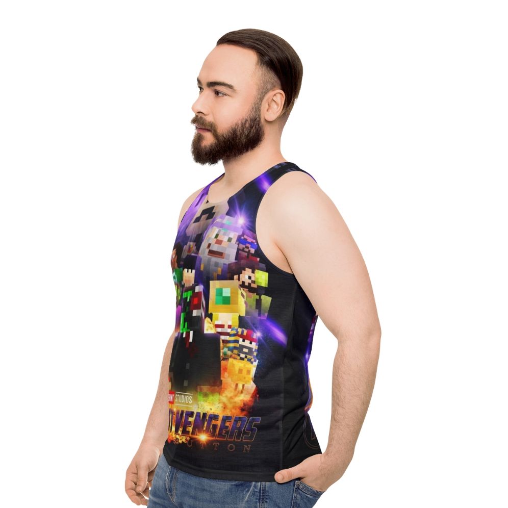 Hermitcraft Avengers Unisex Tank Top - men side