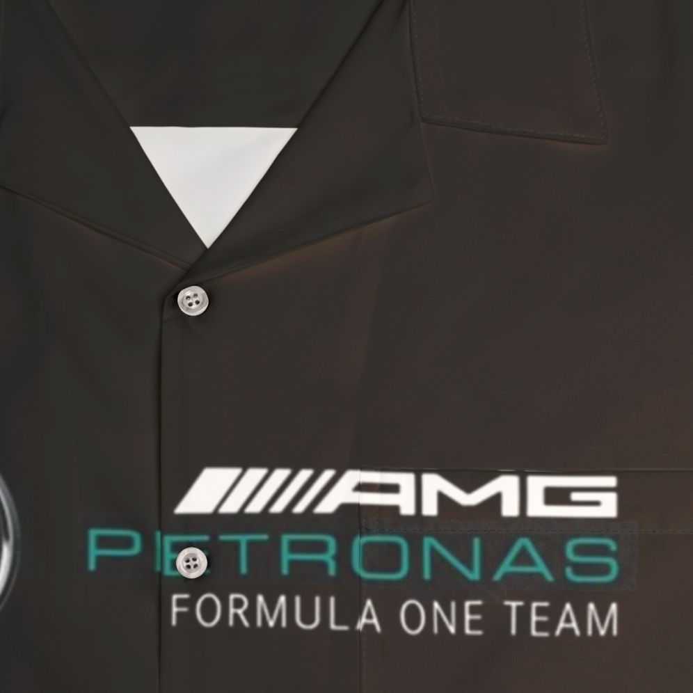 Mercedes AMG Petronas F1 Team Charles Leclerc Hawaiian Shirt - Detail