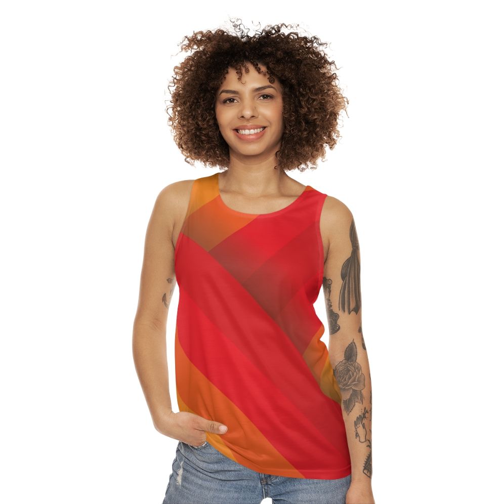 Colorblock striped unisex tank top - women