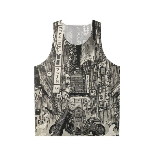 Akira unisex tank top with cyberpunk design