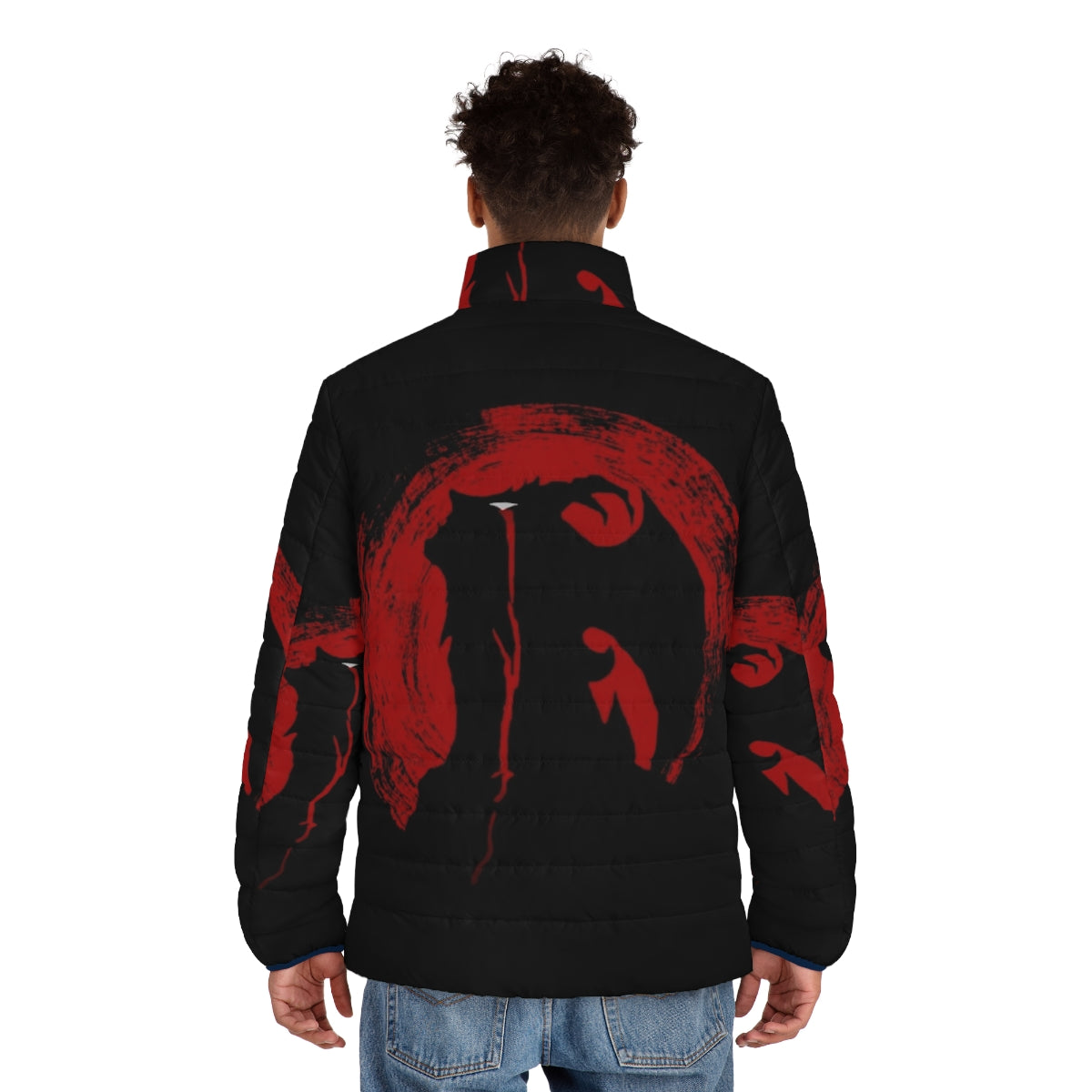 Crying Baby Devilman Crybaby Puffer Jacket - men back