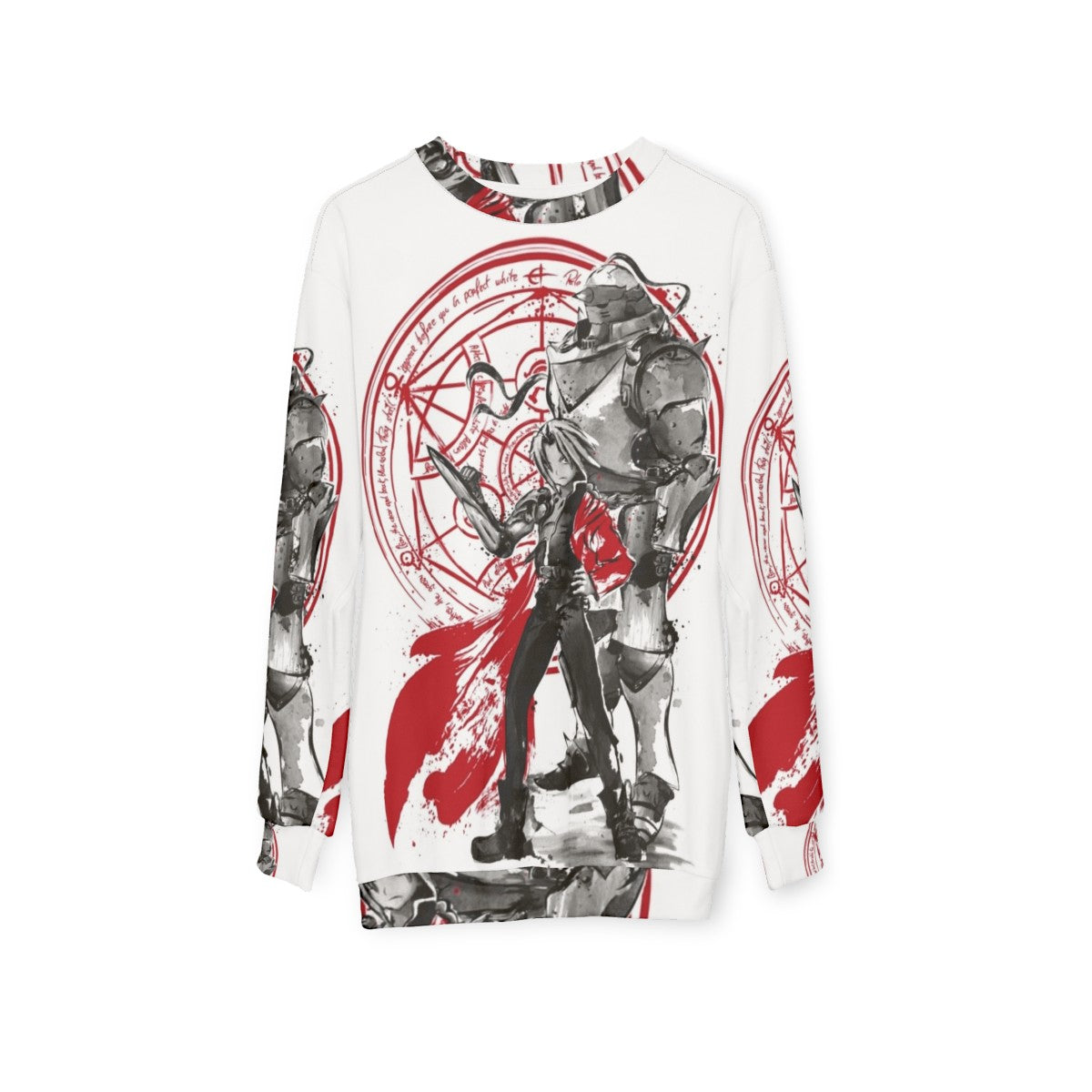 Fullmetal Alchemist Brotherhood Sumi E Sweatshirt - hanging