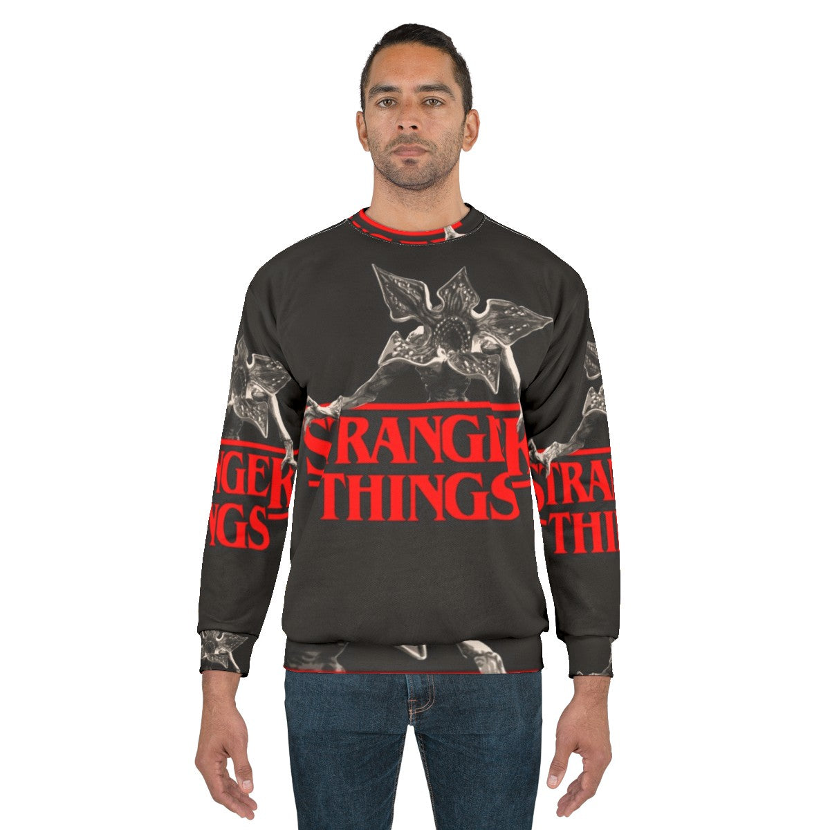 Stranger Things Demogorgon Sweatshirt - Upside Down Themed Netflix Series Apparel - men