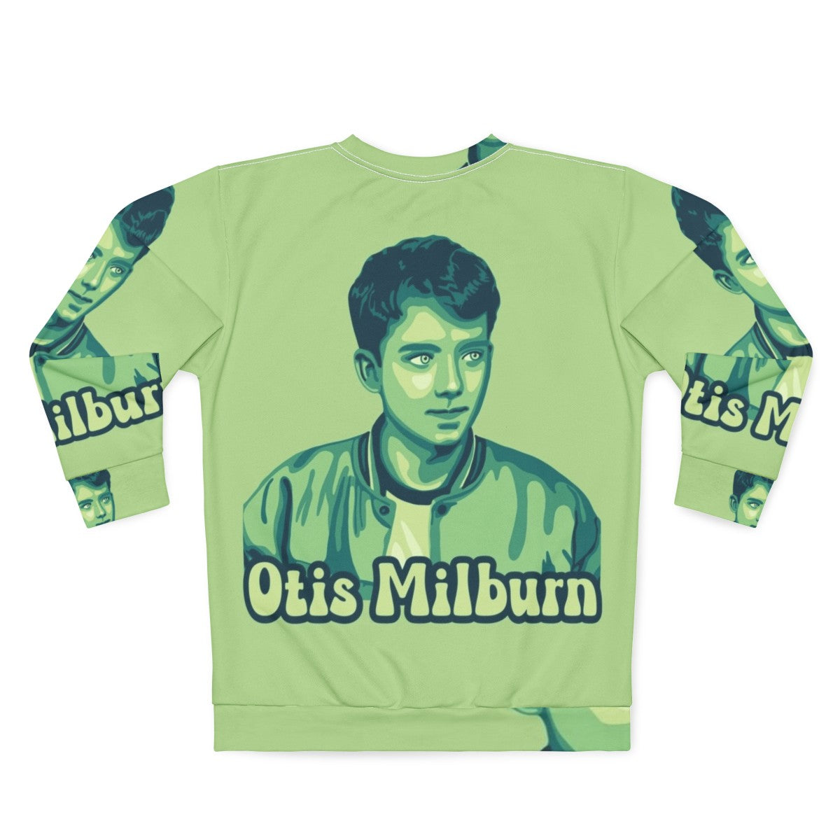 Otis Milburn Sex Education Green Sweatshirt - Back