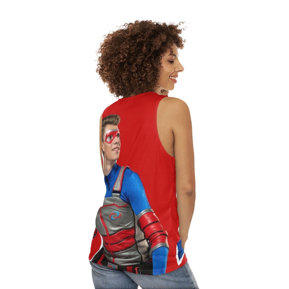 Kid Danger Action Hero Unisex Tank Top - women back