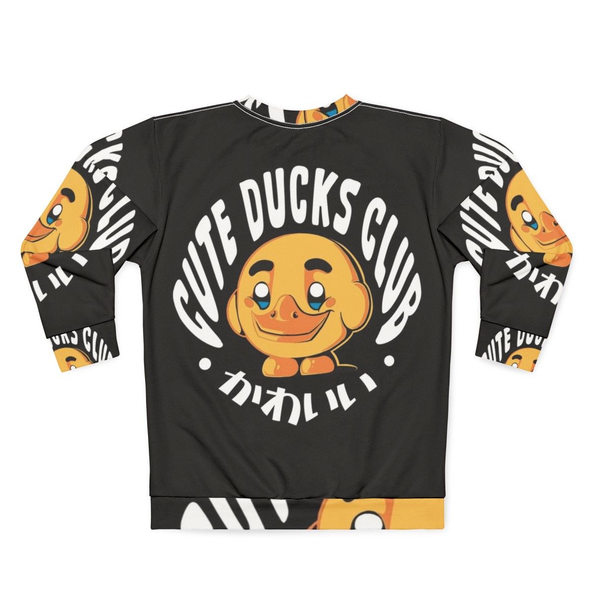 Cute Ducks Club Sweatshirt with Adorable Duck Design - Back