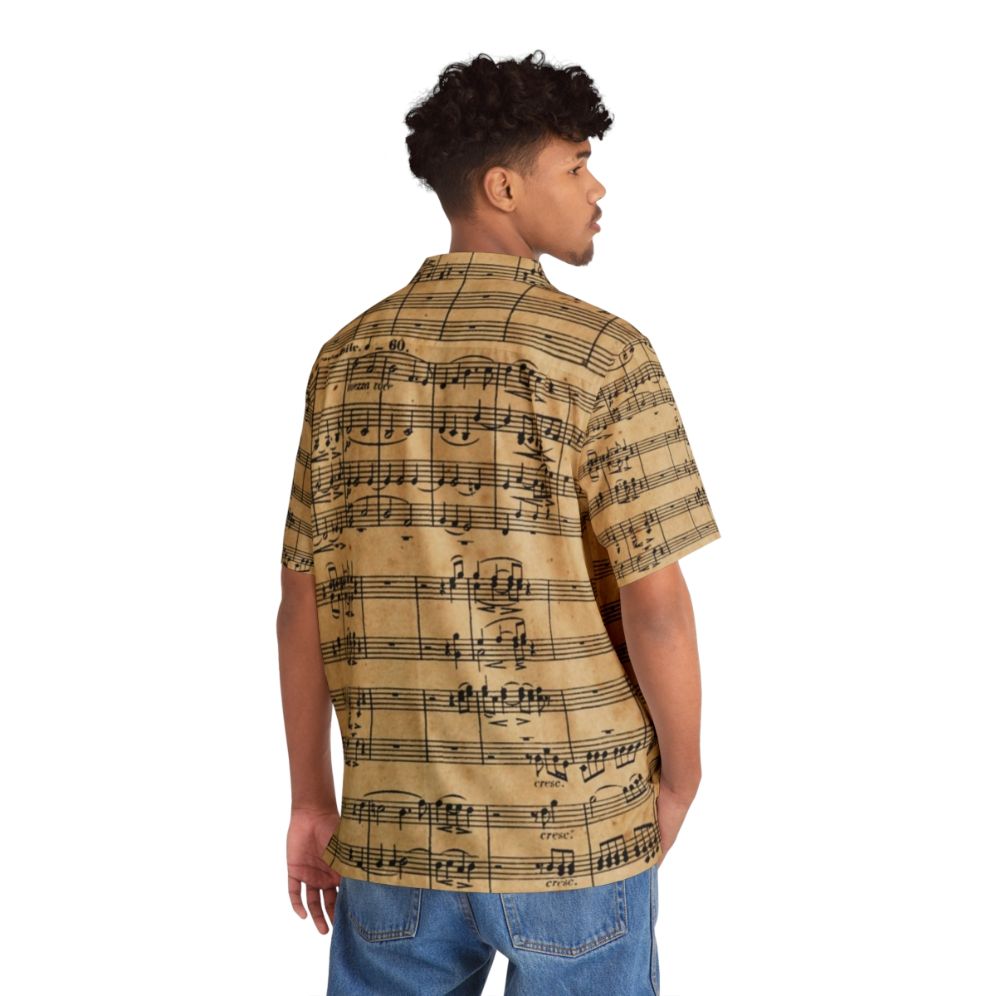 Beethoven's Symphony No. 9 Hawaiian Shirt featuring antique sheet music - People Back