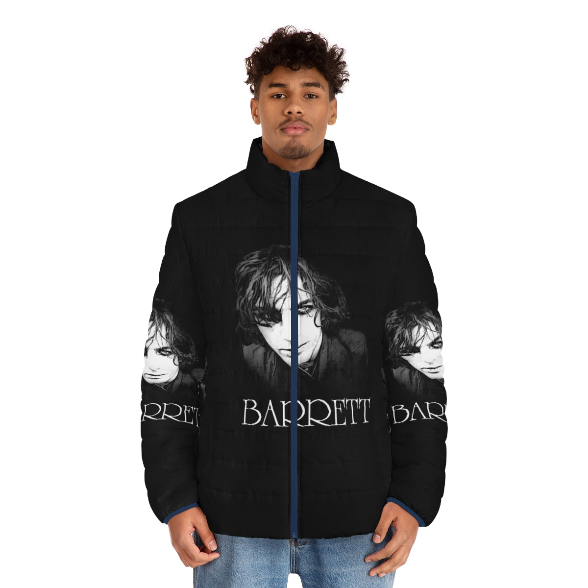 Barrett The Legend Puffer Jacket - Featuring Syd Barrett-inspired design and iconic bicycle graphics - men front