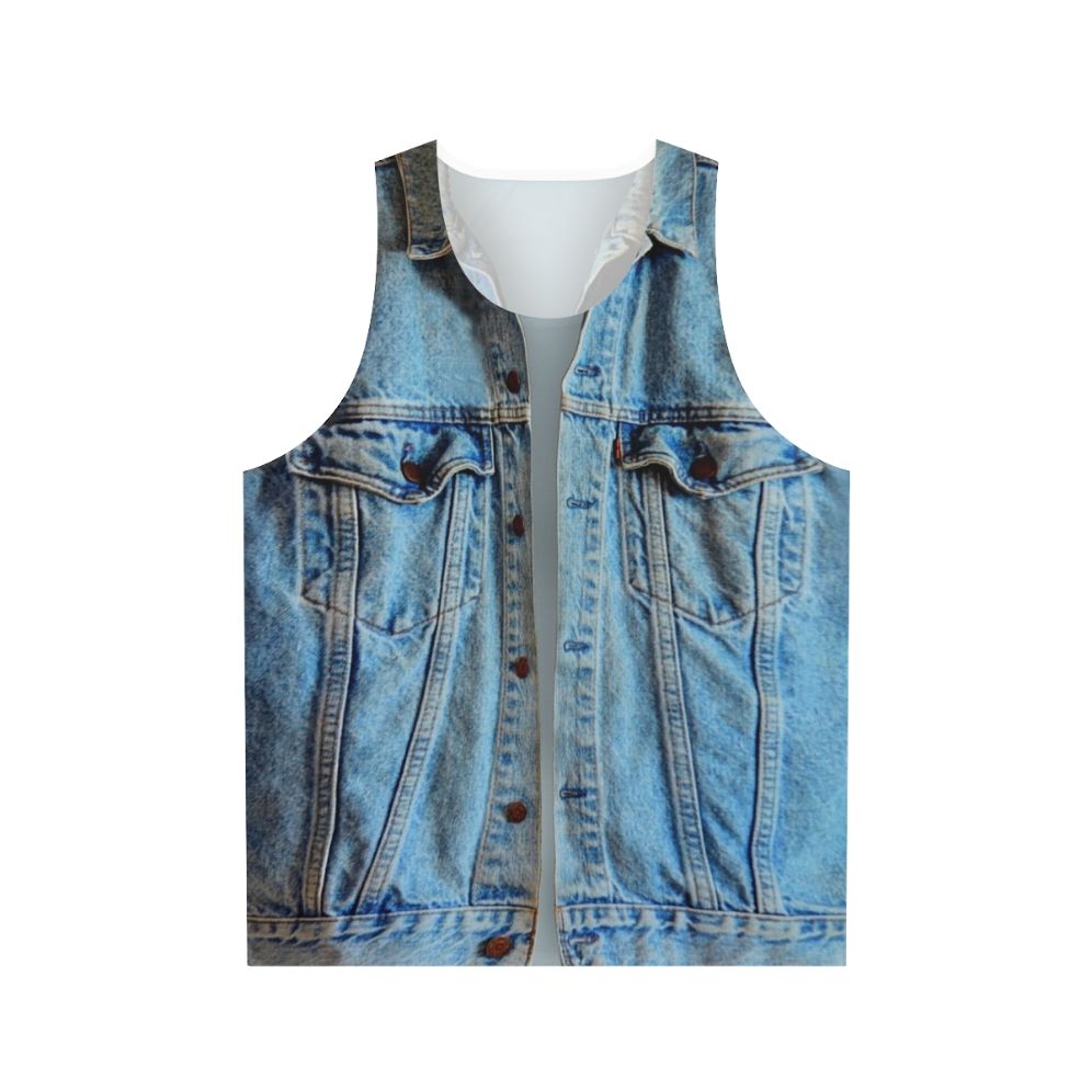 Unisex denim tank top