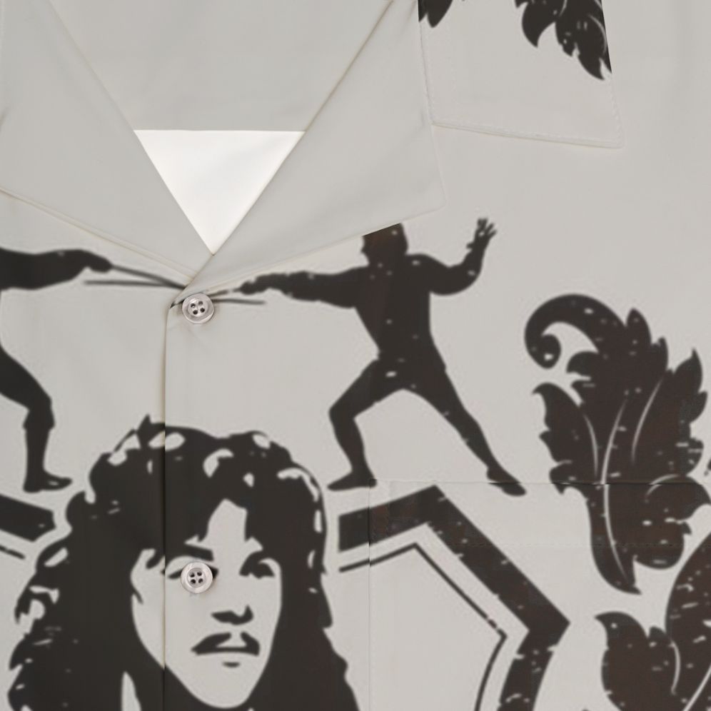 Inigo Montoya's Fencing Academy Hawaiian Shirt - The Princess Bride Cult Classic - Detail