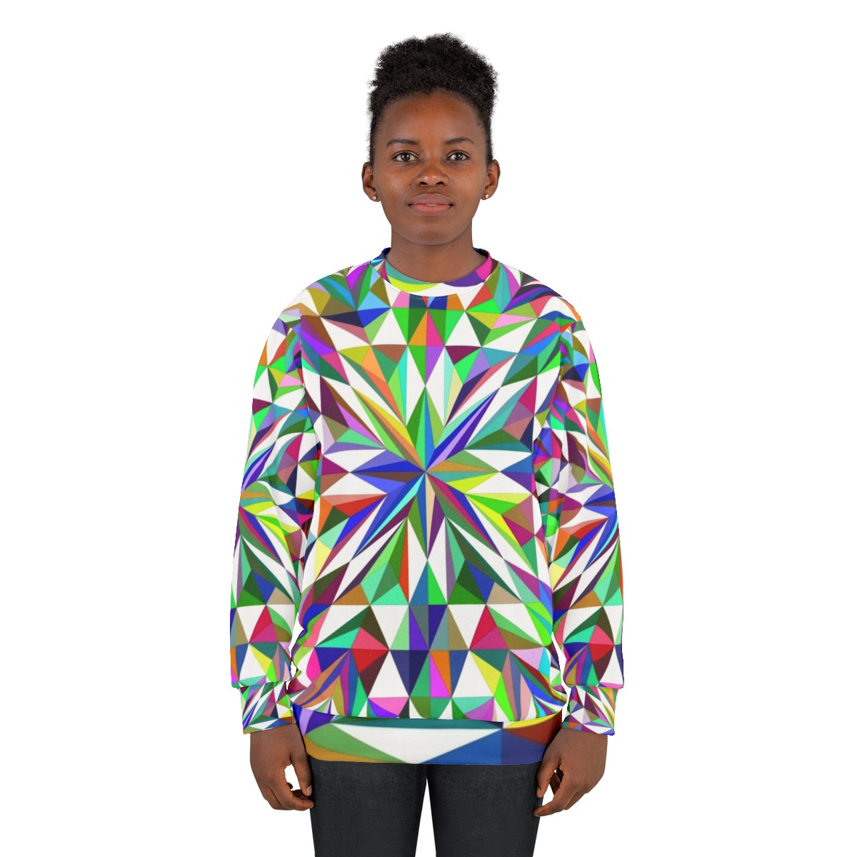 Starlight Sweatshirt with Abstract Patterns and Trendy Nature Design - women