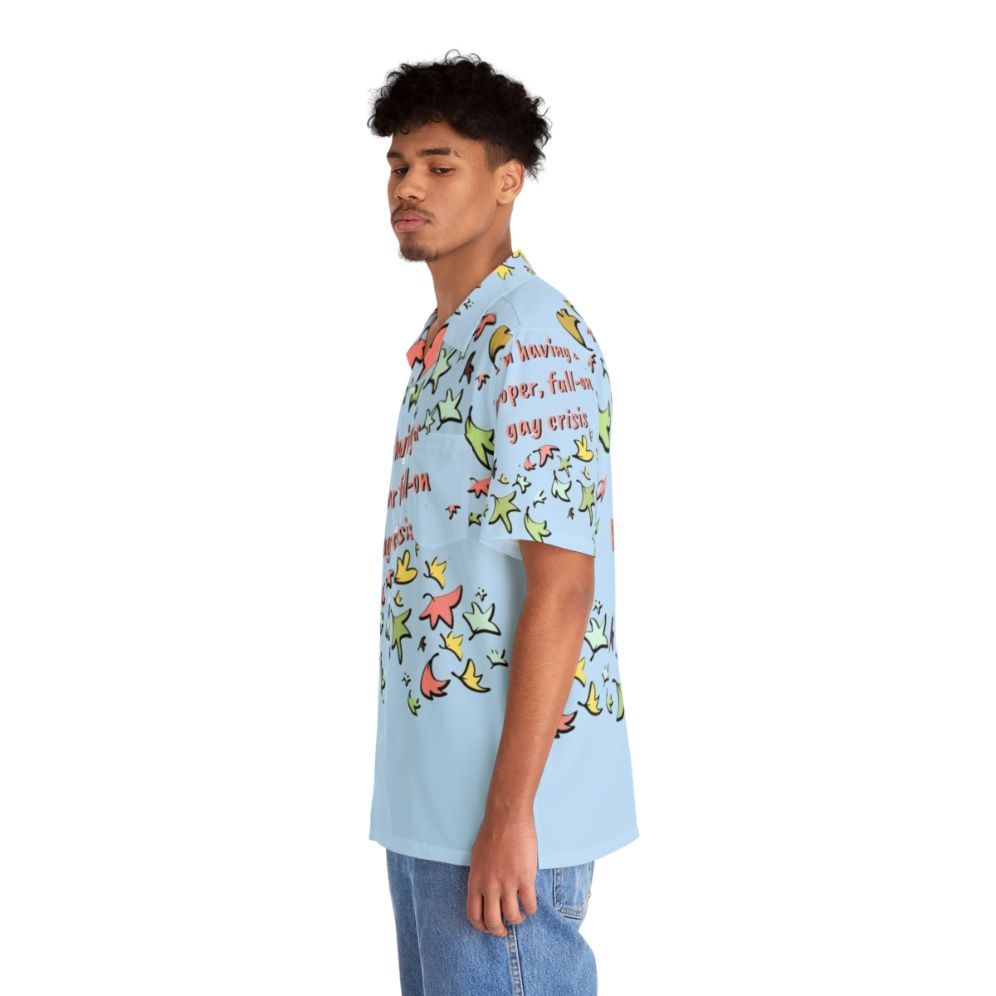 Heartstopper-inspired Hawaiian shirt with leaves pattern - People Left