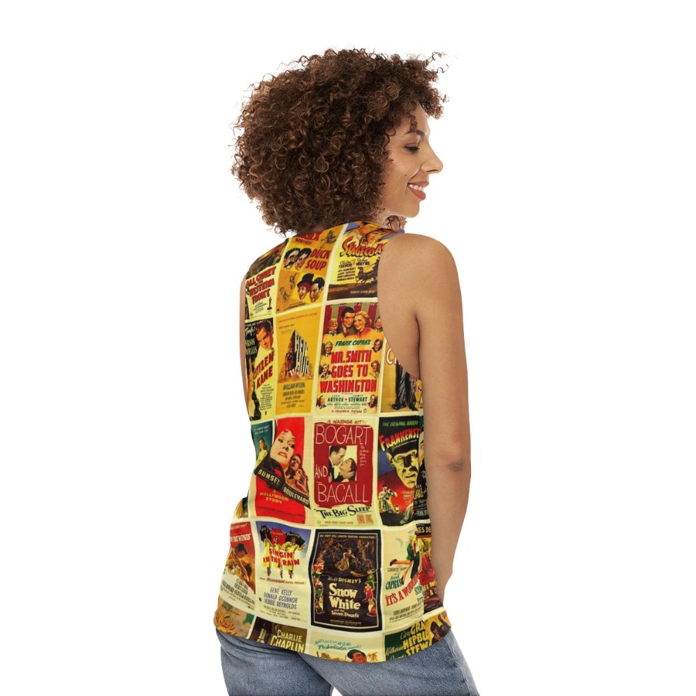 Vintage Classic Hollywood Movie Posters Unisex Tank Top - women back