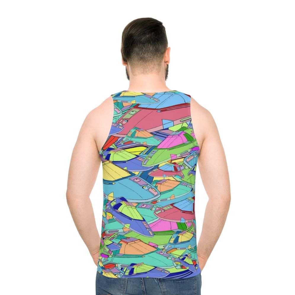 Star Trek Delta Flyer Unisex Tank Top - men back