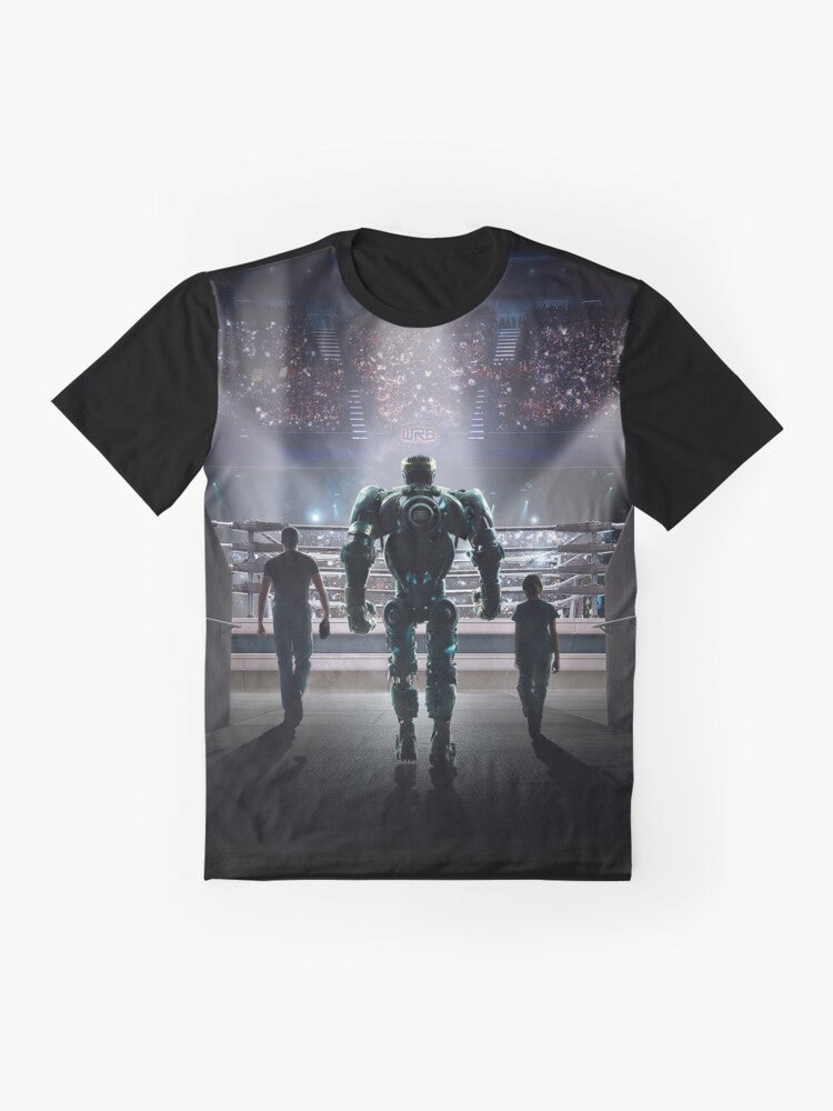 Real Steel Movie Graphic T-Shirt featuring a design inspired by the sci-fi action film - Flat lay