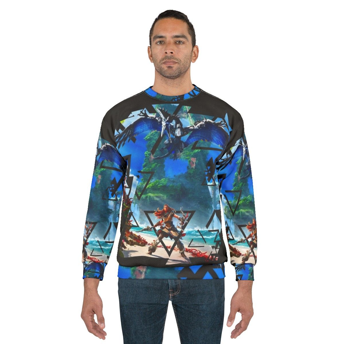 Horizon Forbidden West PlayStation 5 Sweatshirt featuring Aloy from the Guerrilla Games video game - men