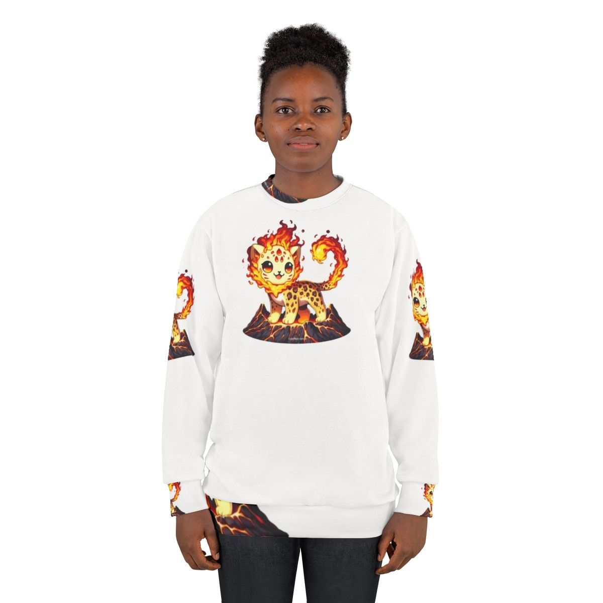 Legendary Lava Leopard Fantastical Sweatshirt - women