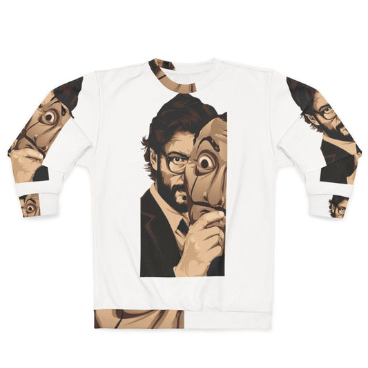 Money Heist Sweatshirt with the Professor and Dali Mask Design