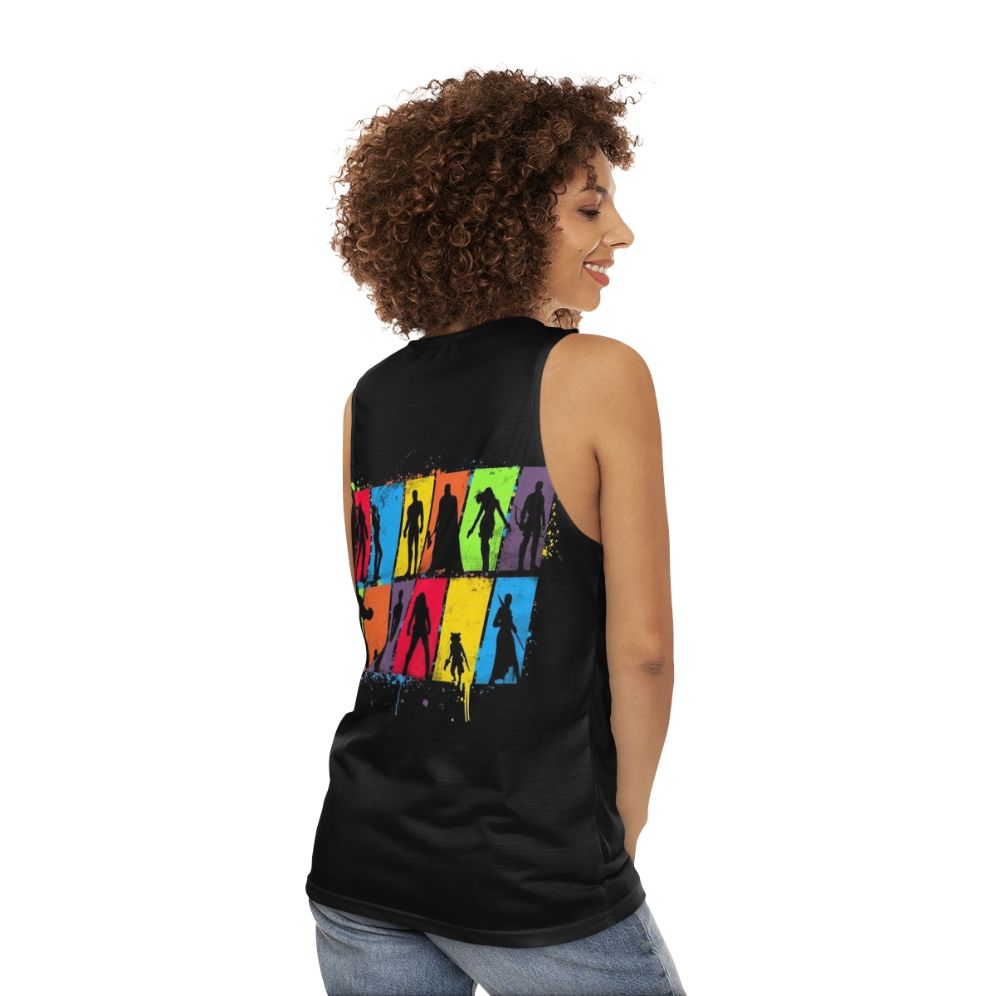 Superhero Tank Top Featuring Marvel Comics Avengers Endgame Design - women back