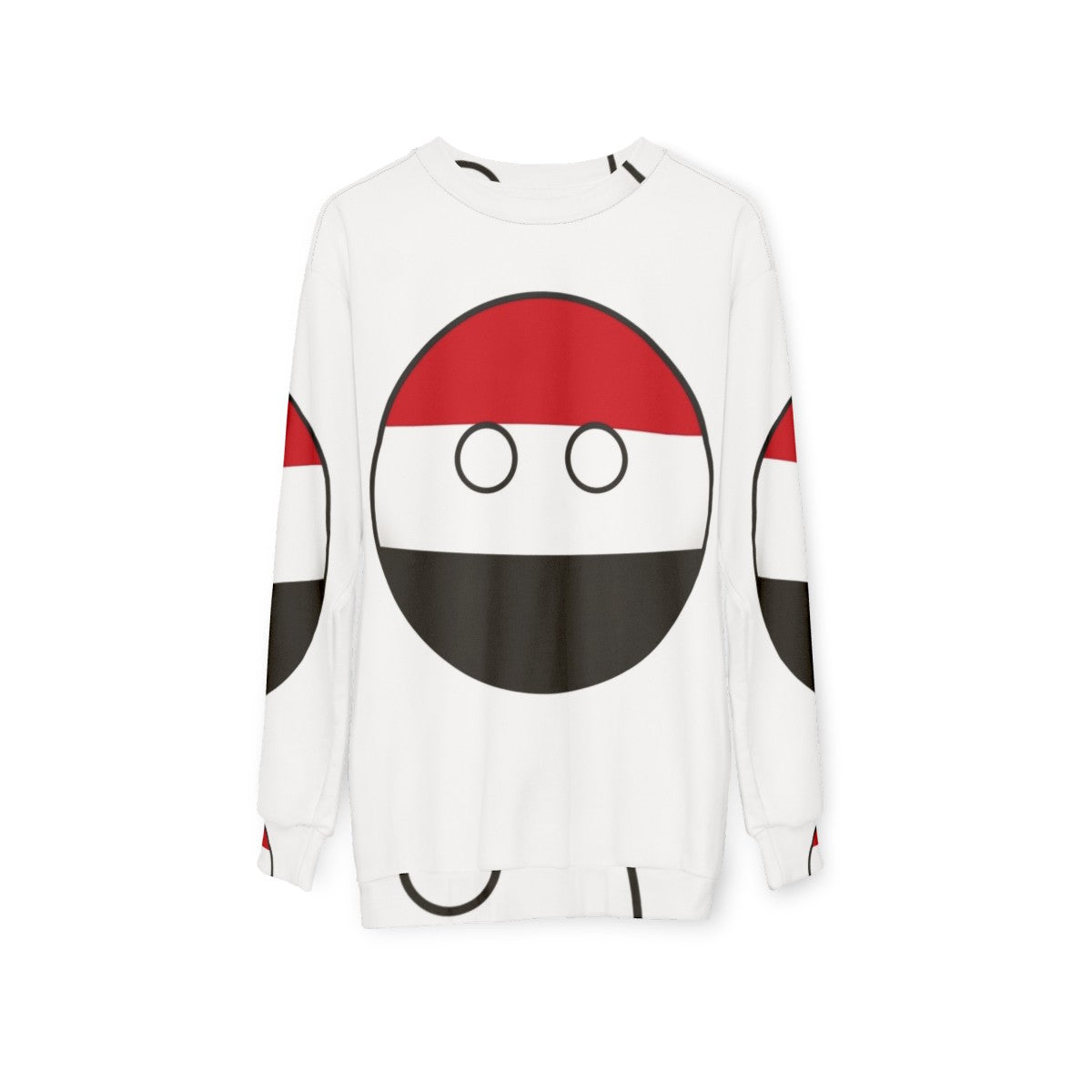 Yemen Countryball Sweatshirt - Celebrate Yemen's National Pride - hanging