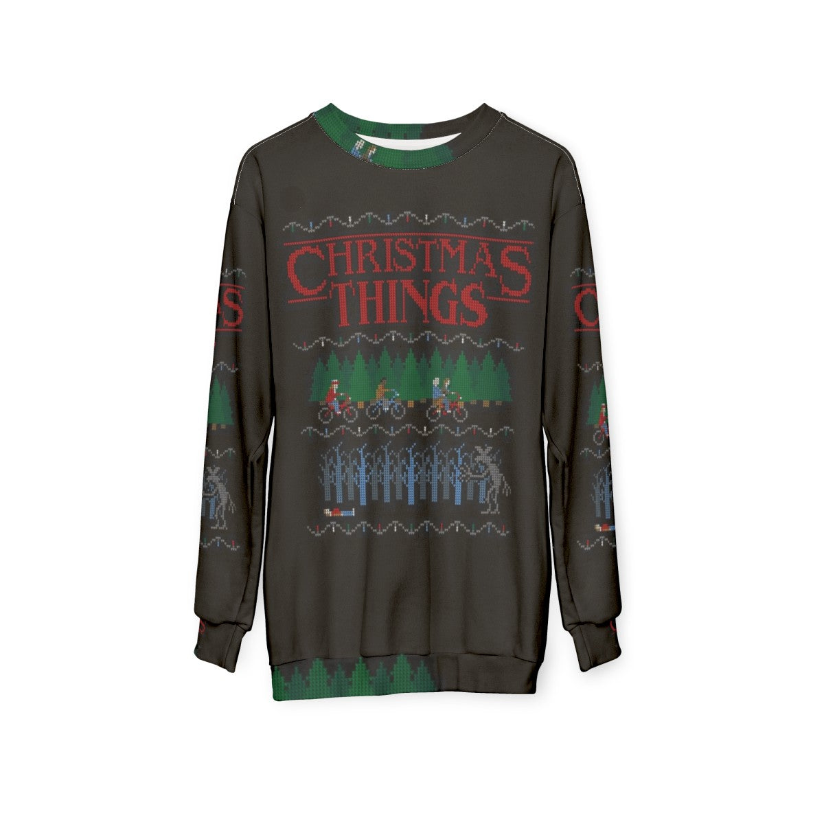 Christmas Things Stranger Things Inspired Sweatshirt - hanging