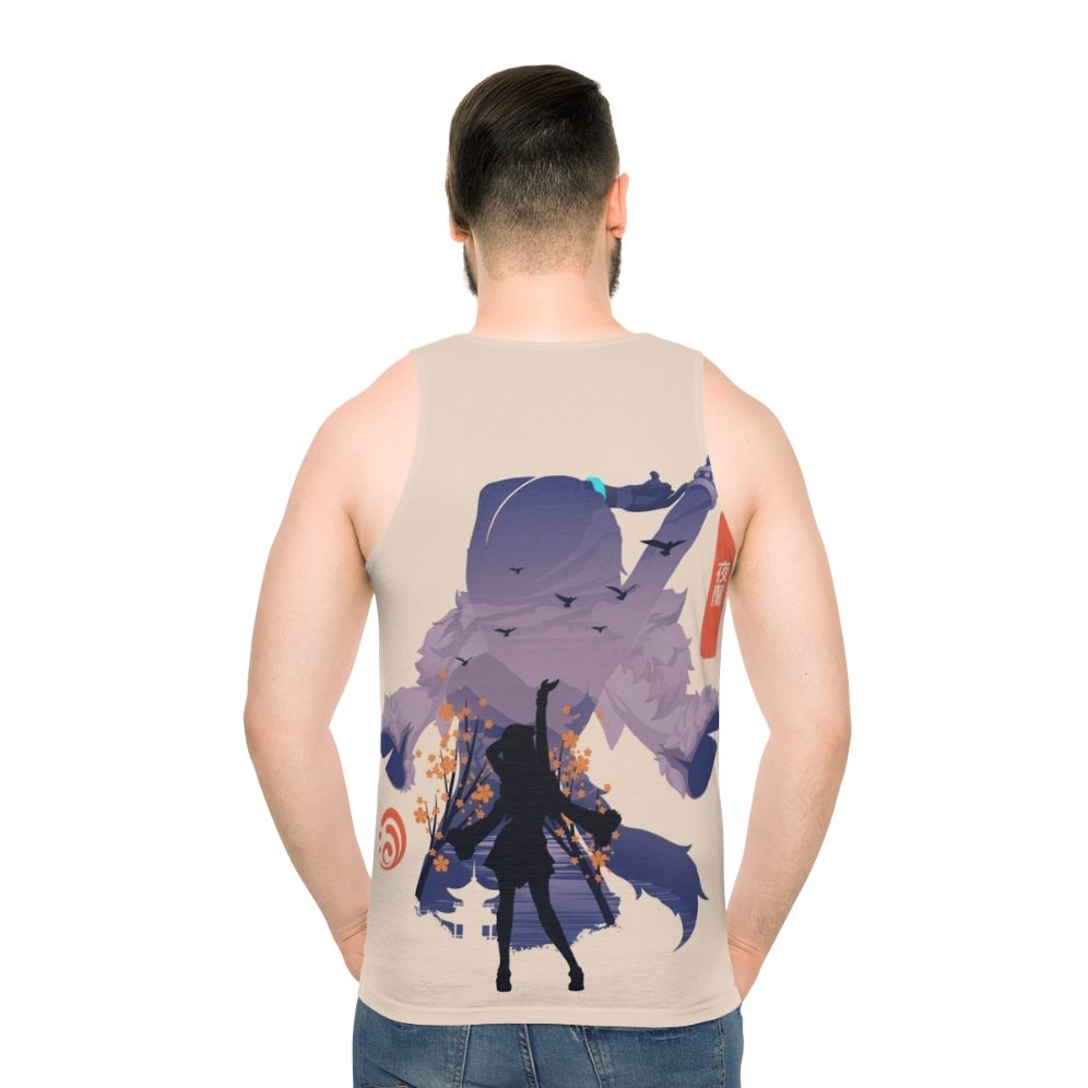 Umbrabilis Orchis unisex tank top with anime-inspired design - men back