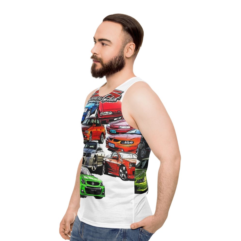 Unisex SS Owner Tank Top for Holden Commodore Enthusiasts - men side