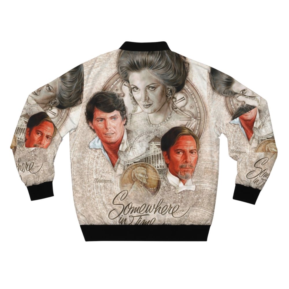 Somewhere in Time 40th Anniversary Celebration Bomber Jacket featuring Christopher Reeve, Jane Seymour, and Christopher Plummer - Back