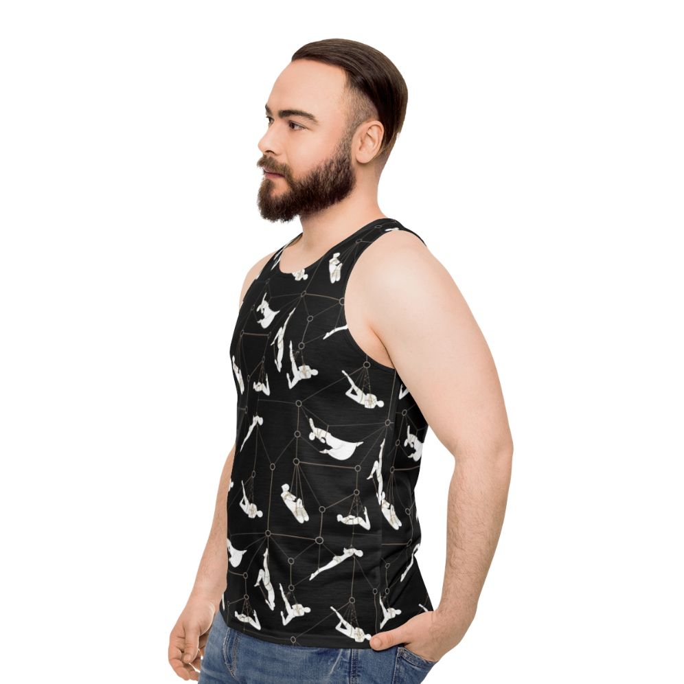 Unisex shibari inspired bondage tank top - men side