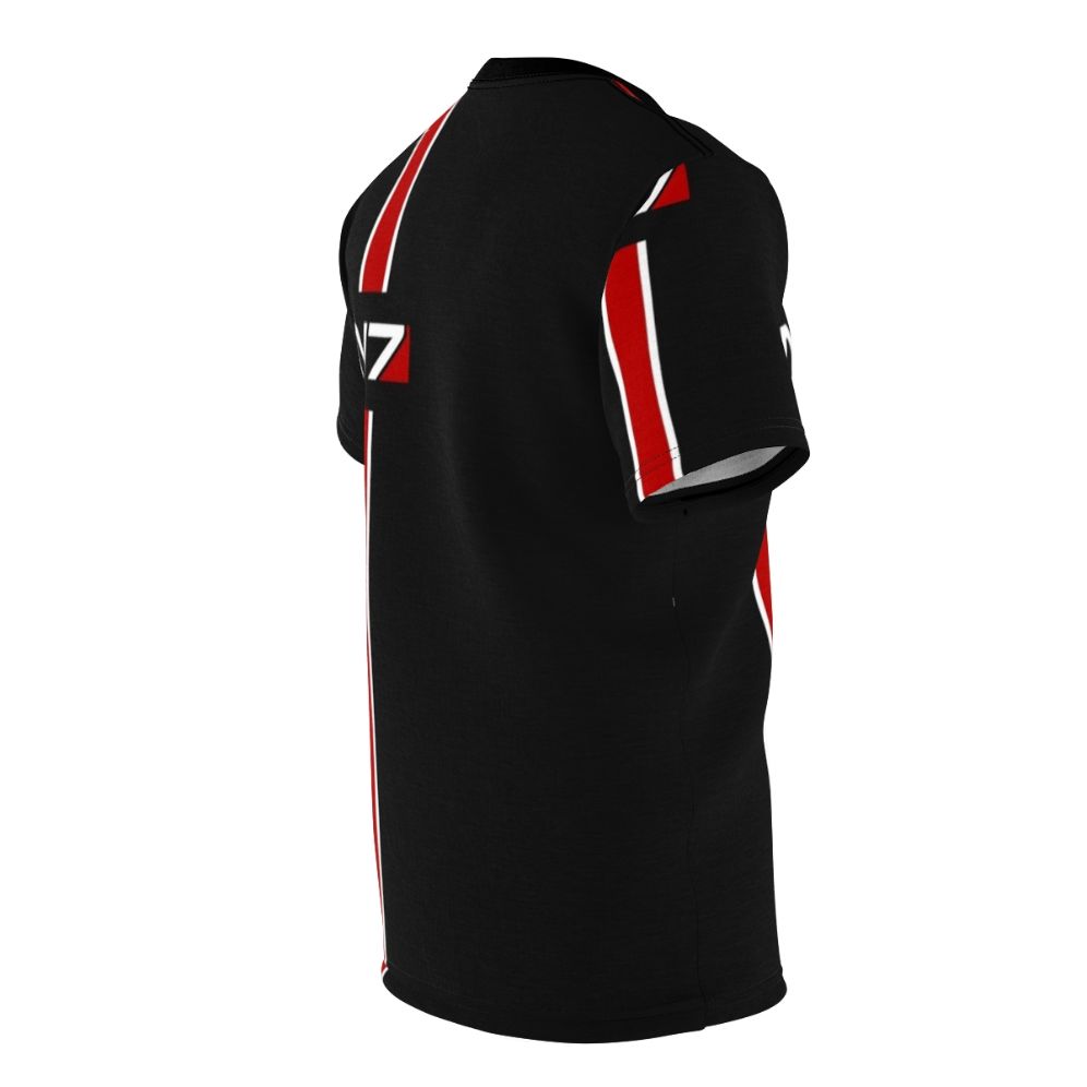 Mass Effect inspired t-shirt featuring the iconic N7 emblem - men right