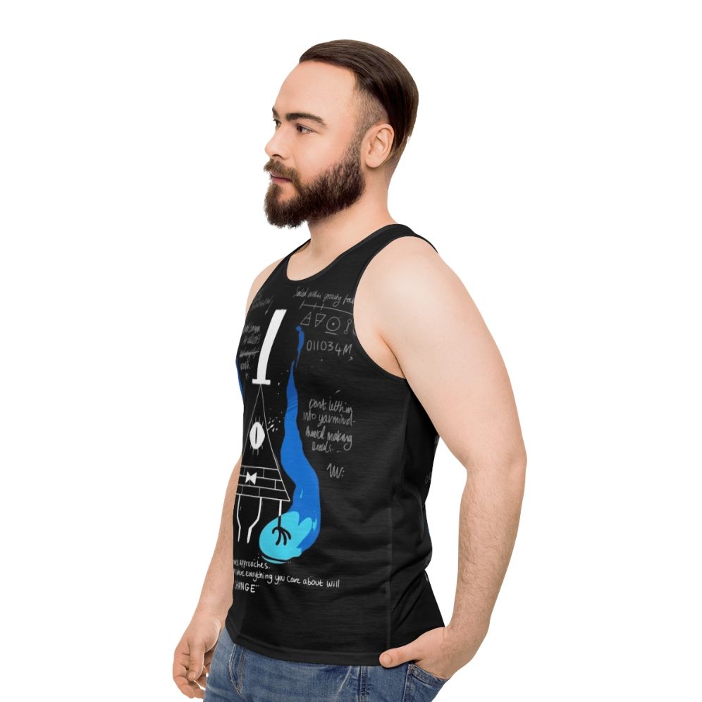 Bill Cipher Unisex Tank Top - men side