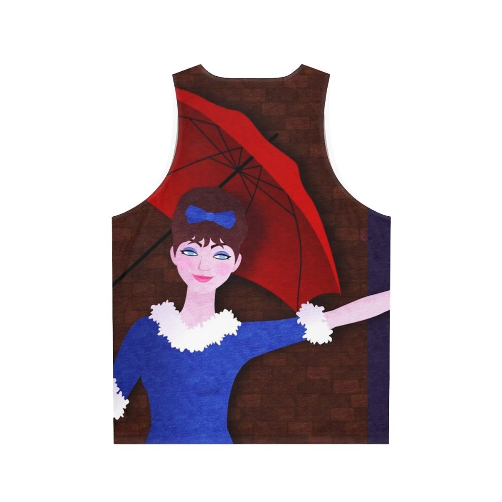 Unisex French cinema inspired tank top with "Une Femme Est Une Femme" design - Back