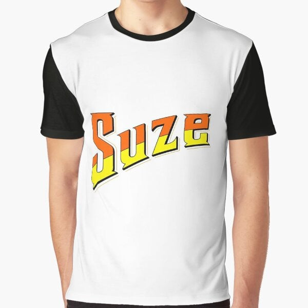 Suze cocktail graphic t-shirt with humorous gentian liquor design