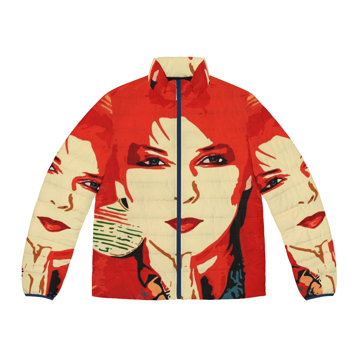 Toyah Puffer Jacket in retro pop art colors