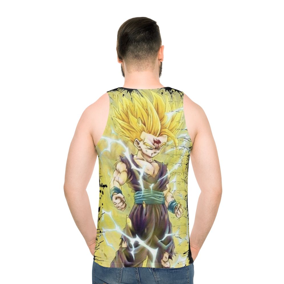 Gohan SSJ2 Unisex DBZ Anime Tank Top - men back