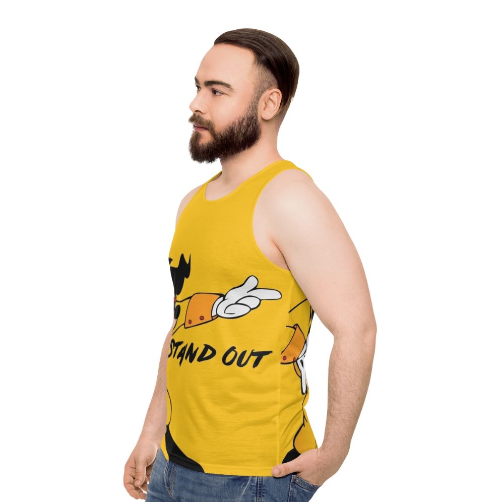 Retro 90s Unisex Stand Out Tank Top - men side