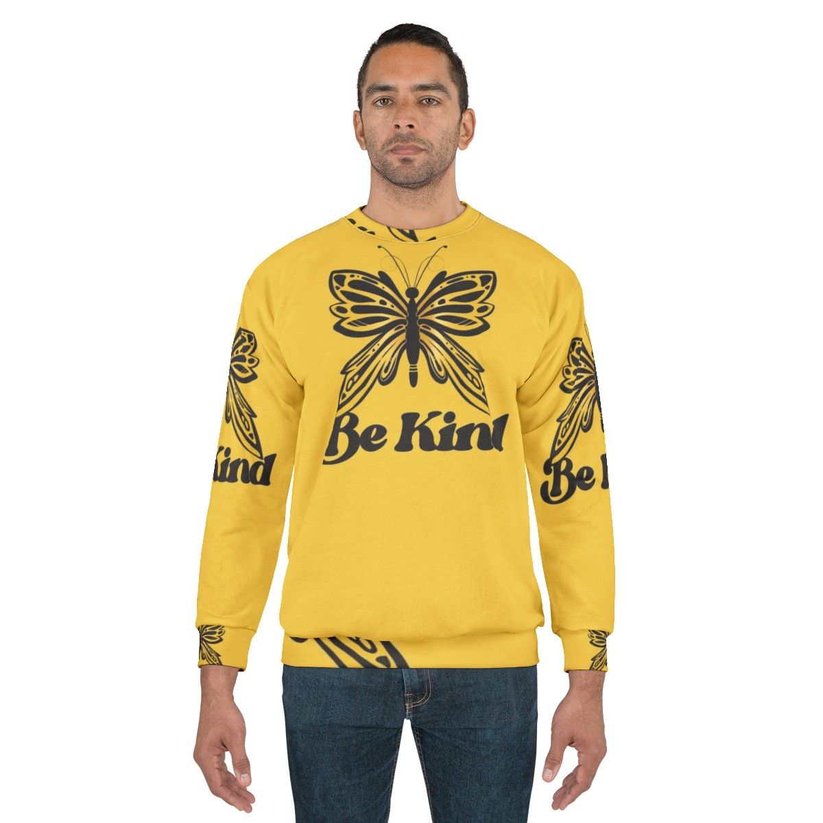 Inspirational "Be Kind" butterfly sweatshirt - men