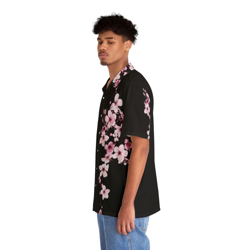 One Side Cherry Blossom Branch Hawaiian Shirt - People Left